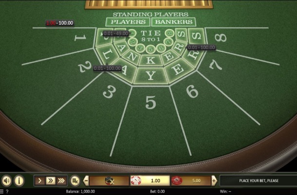 Play Demo Version of BetSoft's Baccarat